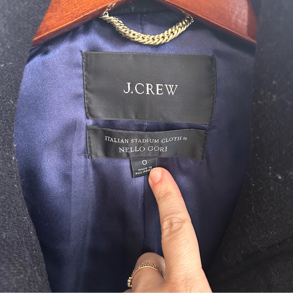 J. Crew Cocoon Coat in Italian stadium-cloth wool blend, EUC - Picture 8 of 8